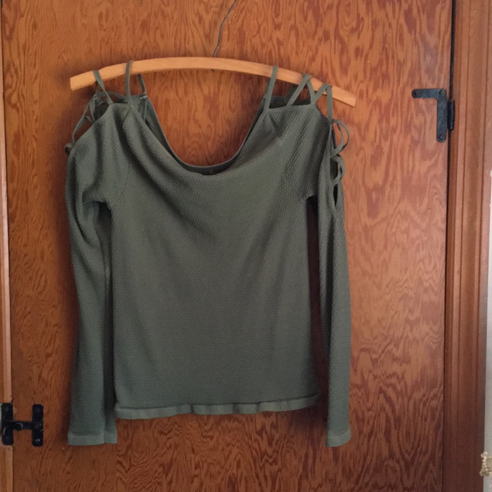 Free people open shoulder layering top
